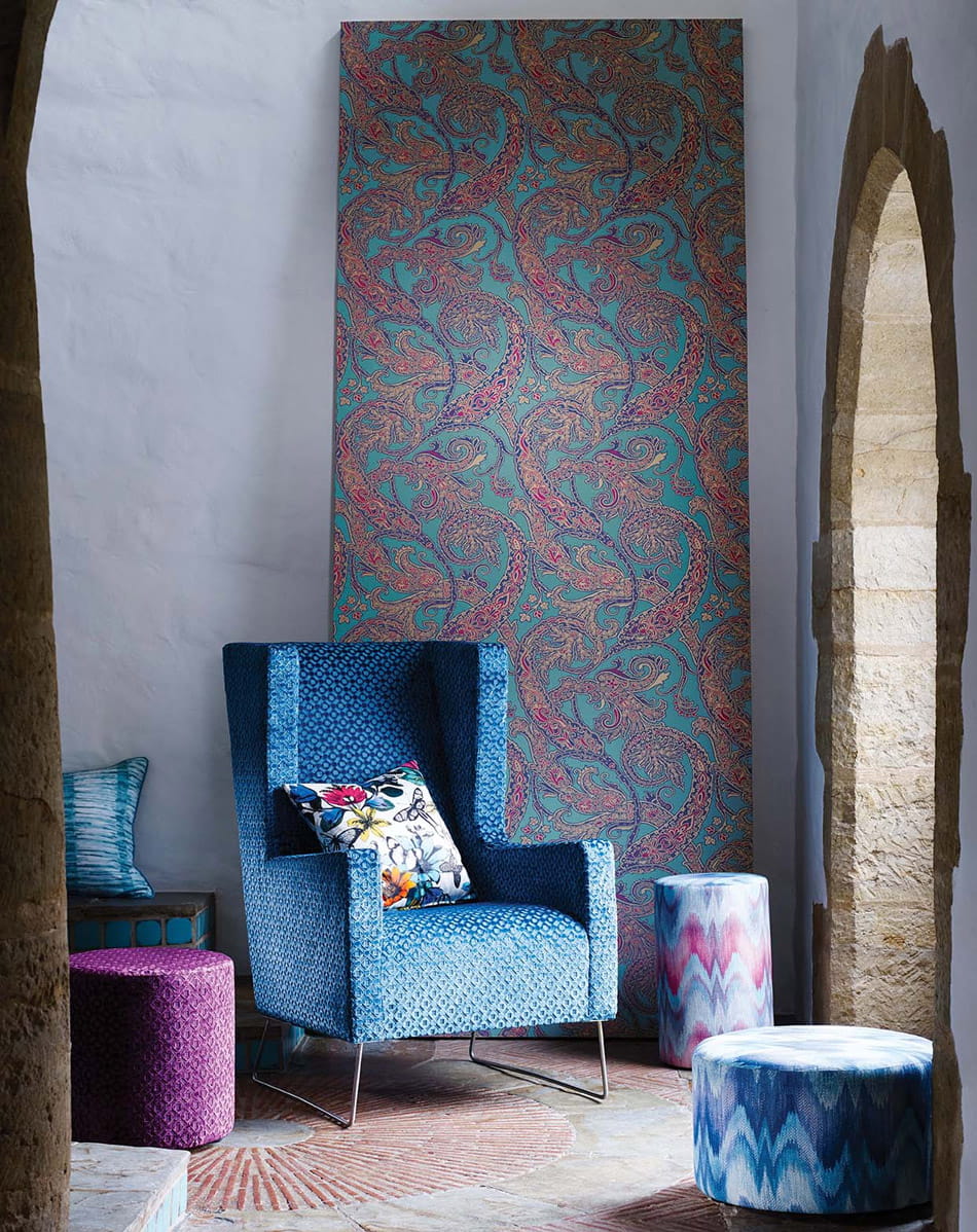 Tapete Patara - Jade/ Sapphire/ Fuchsia