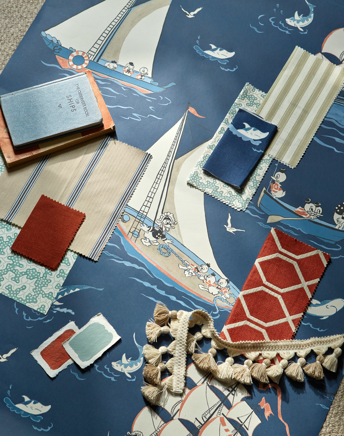 Stoff Donald Nautical - Night Fishing