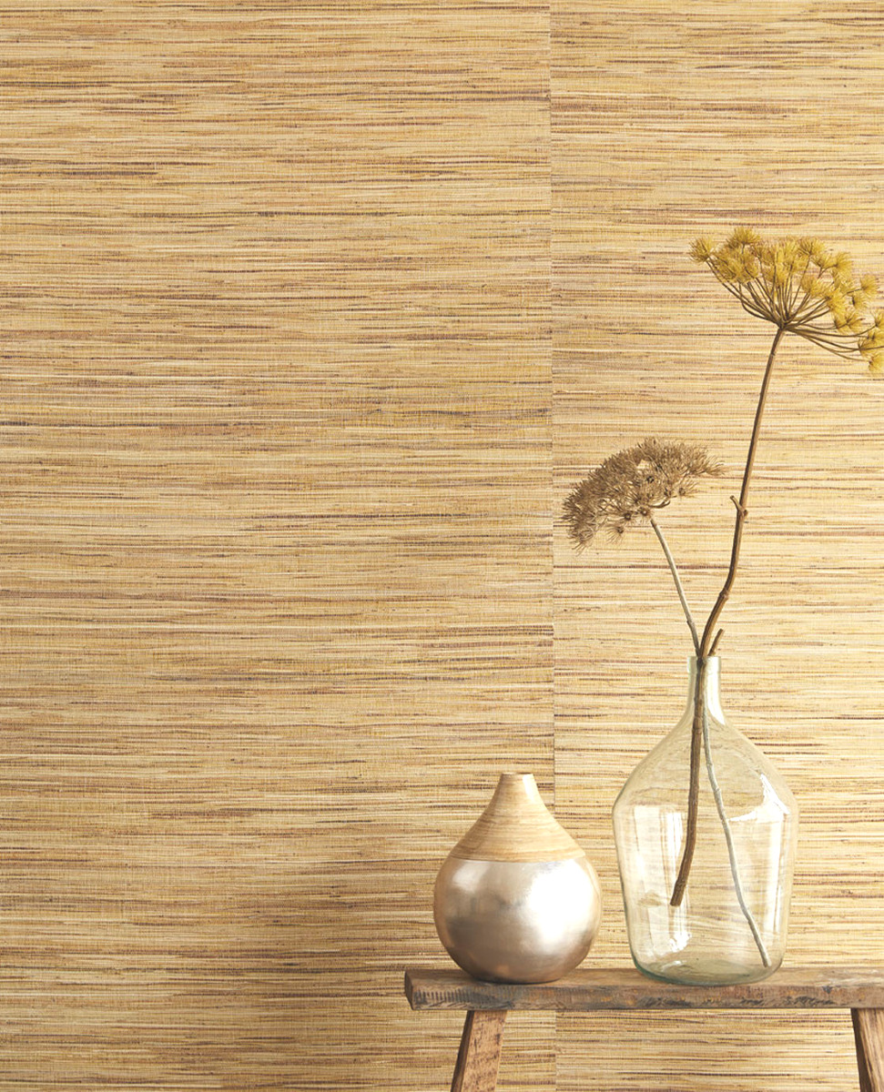 Tapete Natural 13 - Beige/ Schilf/ Gold
