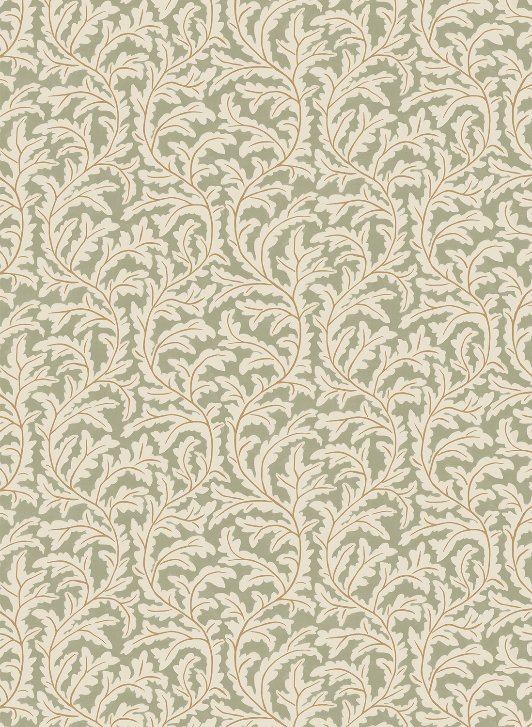 Tapete Frond Ogee - Sage