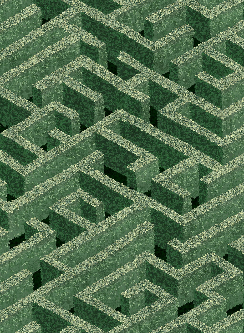 Tapete Labyrinth - green
