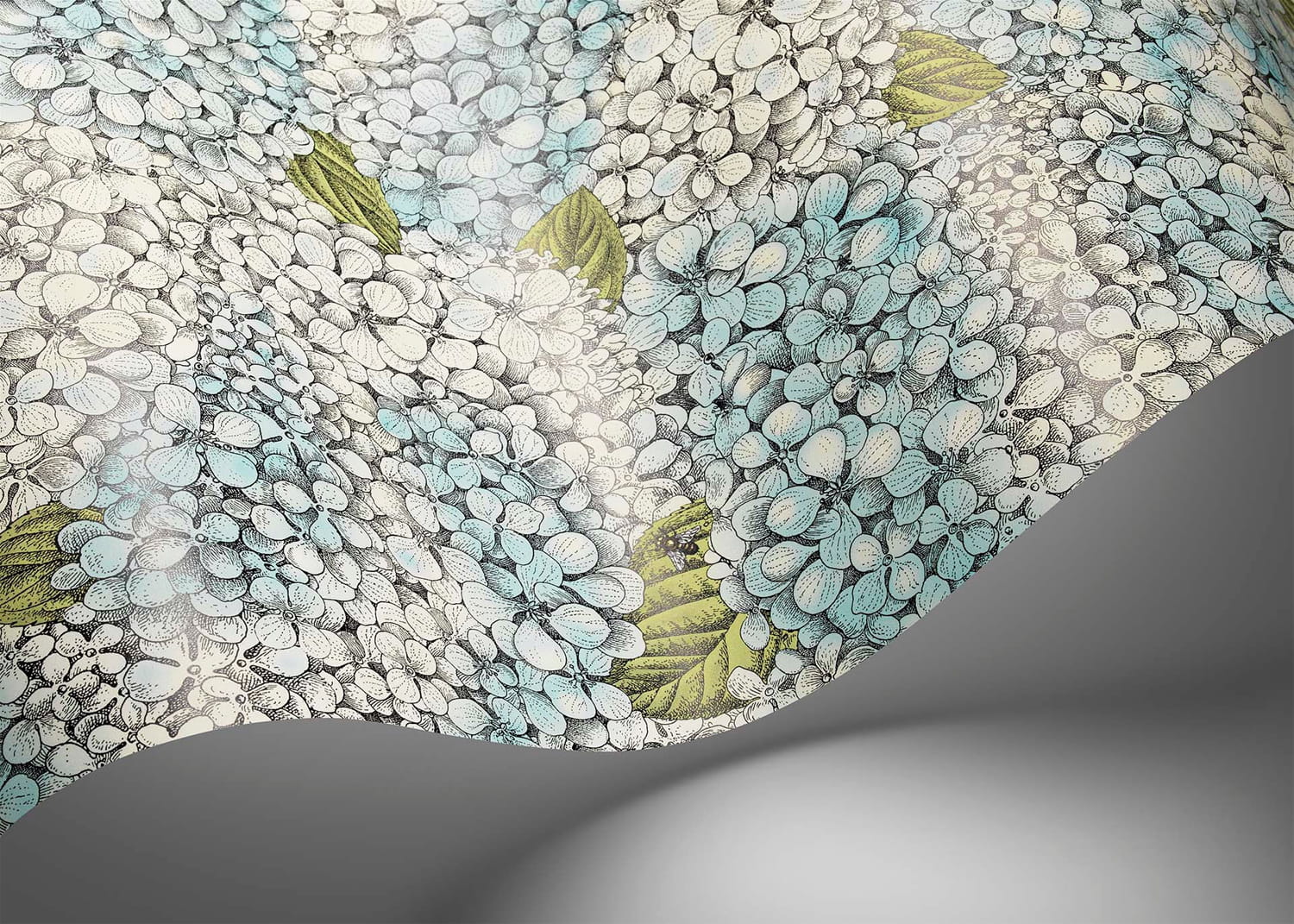 Tapete Ortensia - Blue/ Cream