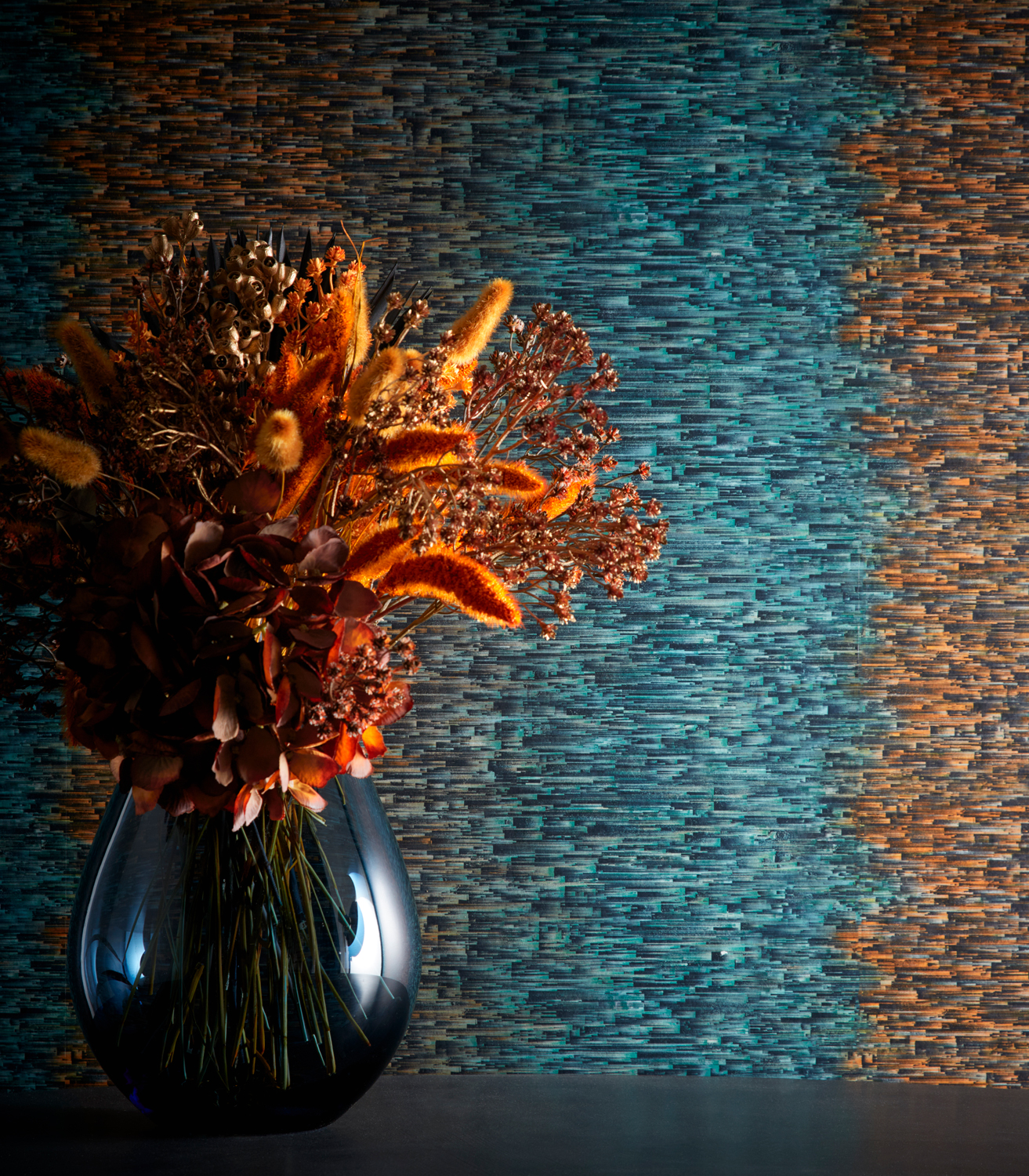 Tapete Ombre - Teal/ Spice