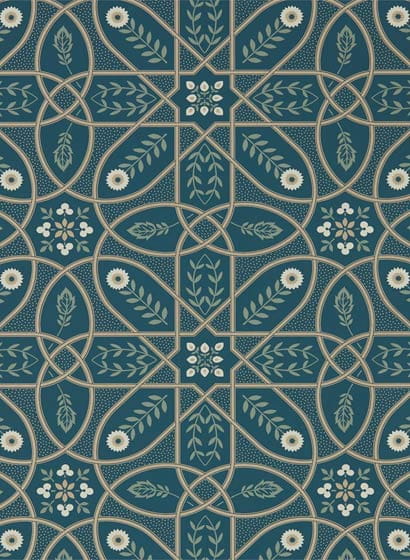 Tapete Brophy Trellis - Deep Teal