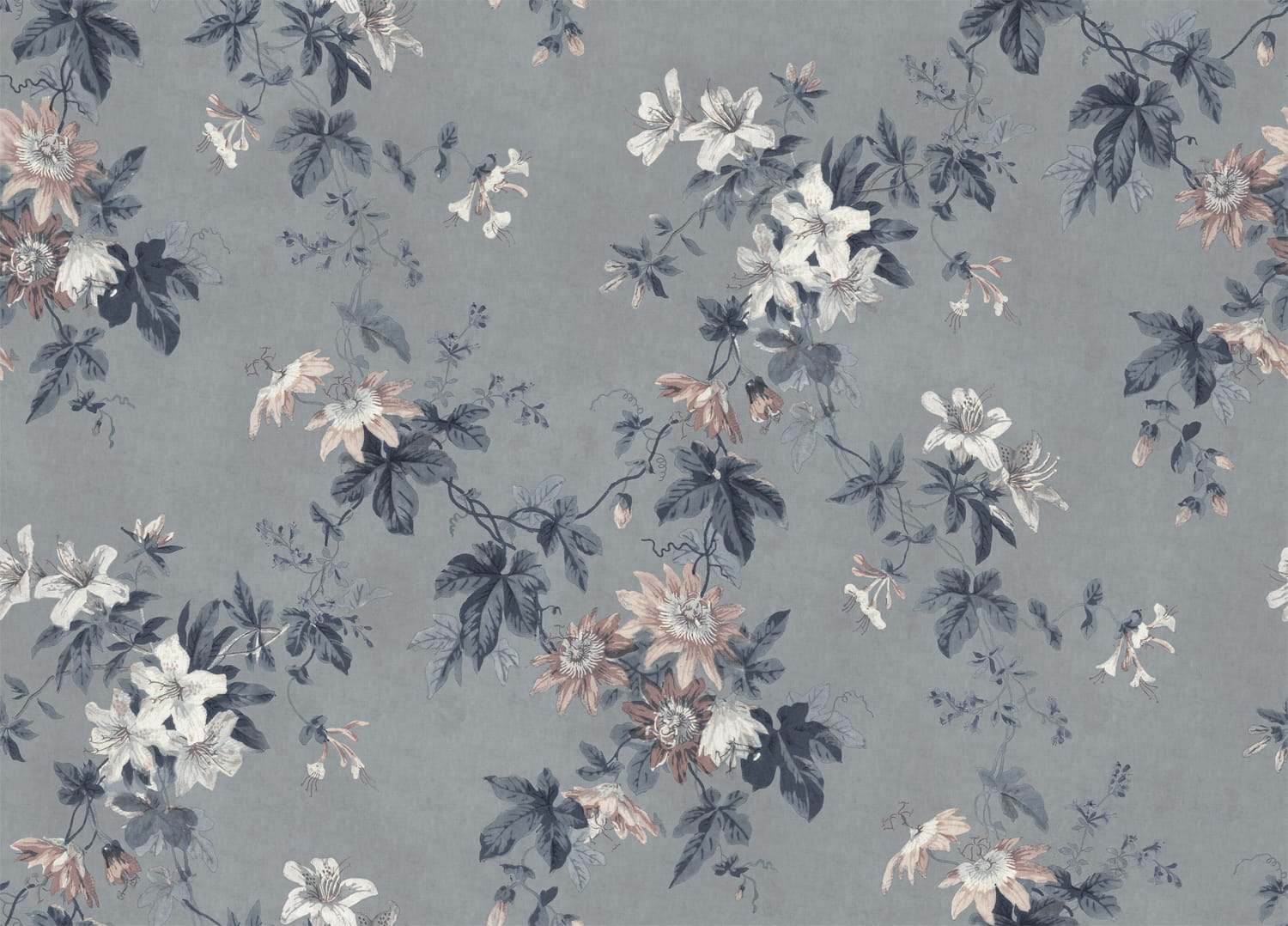 Wandbild Faded Passion - Misty Blue