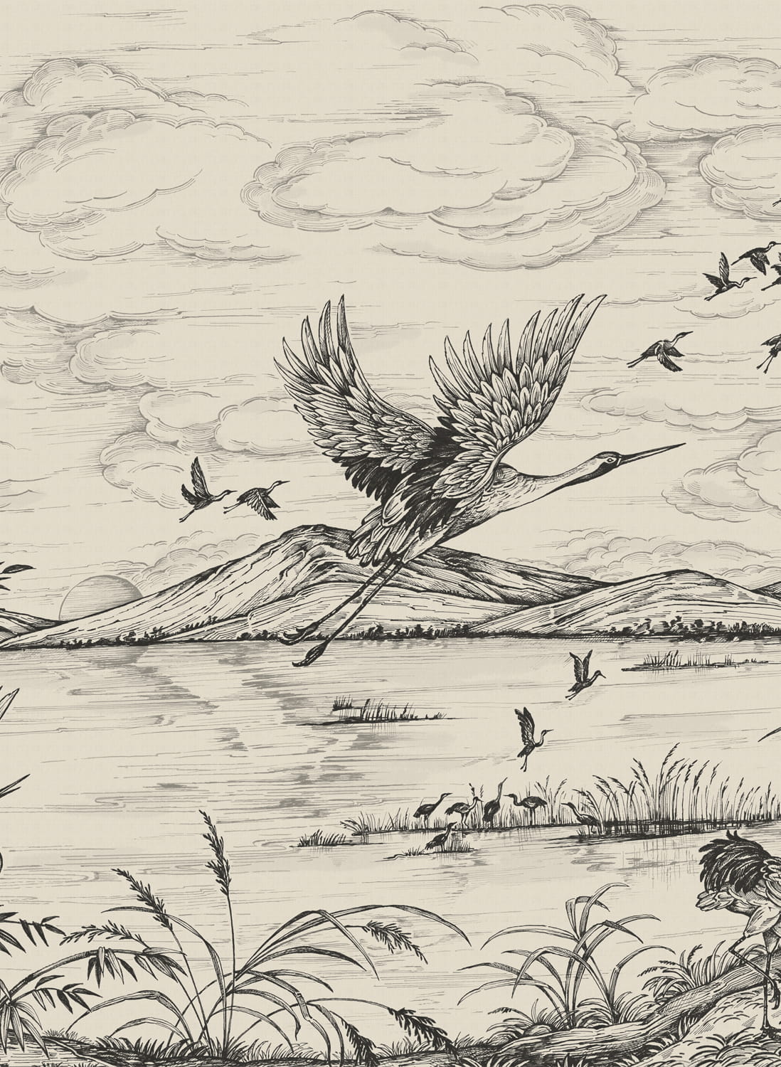 Wandbild Herons Poetry - Nacre