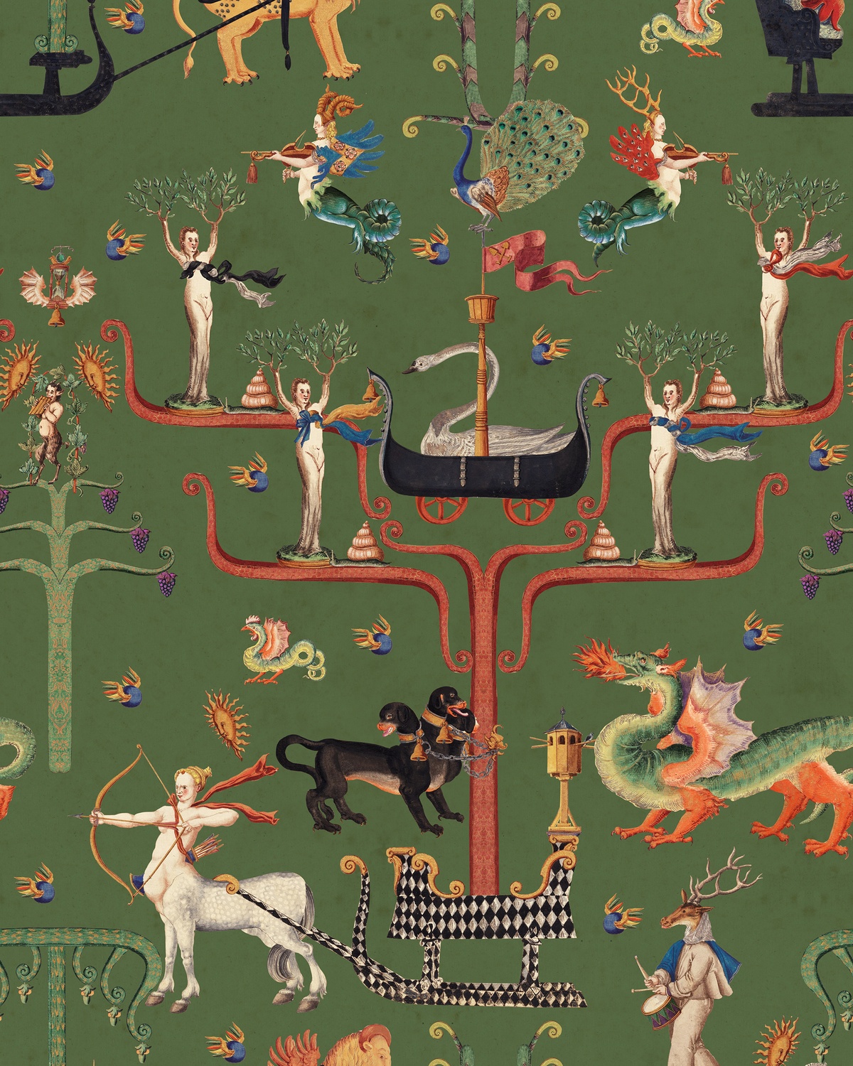 Tapete Fairies and Dragons - Fir