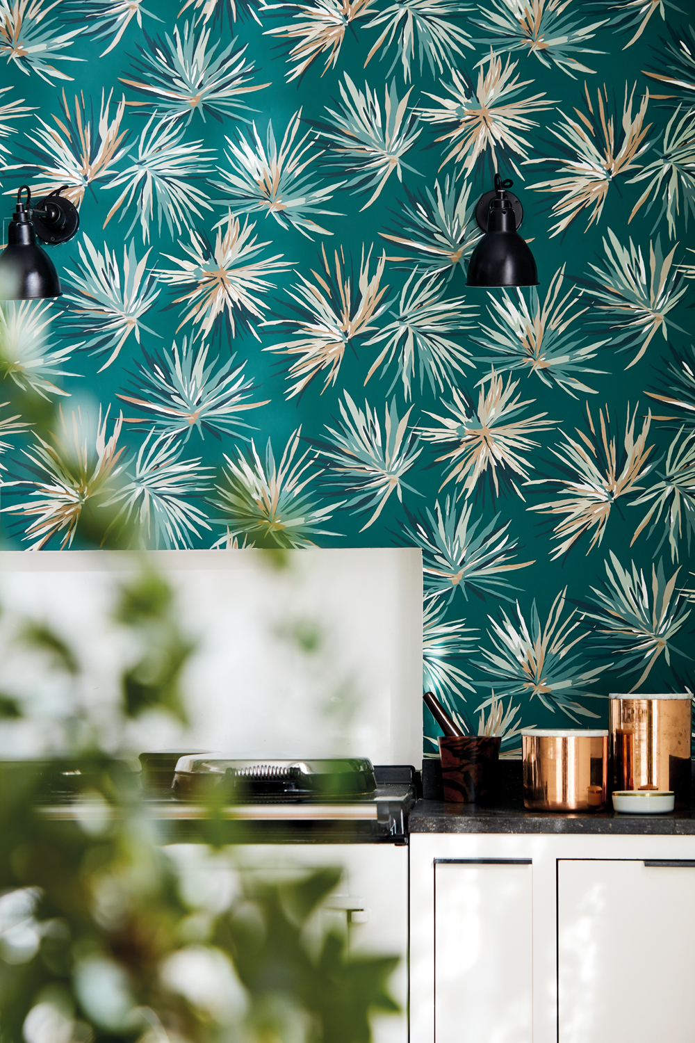 Tapete Aucuba - Forest/ Copper