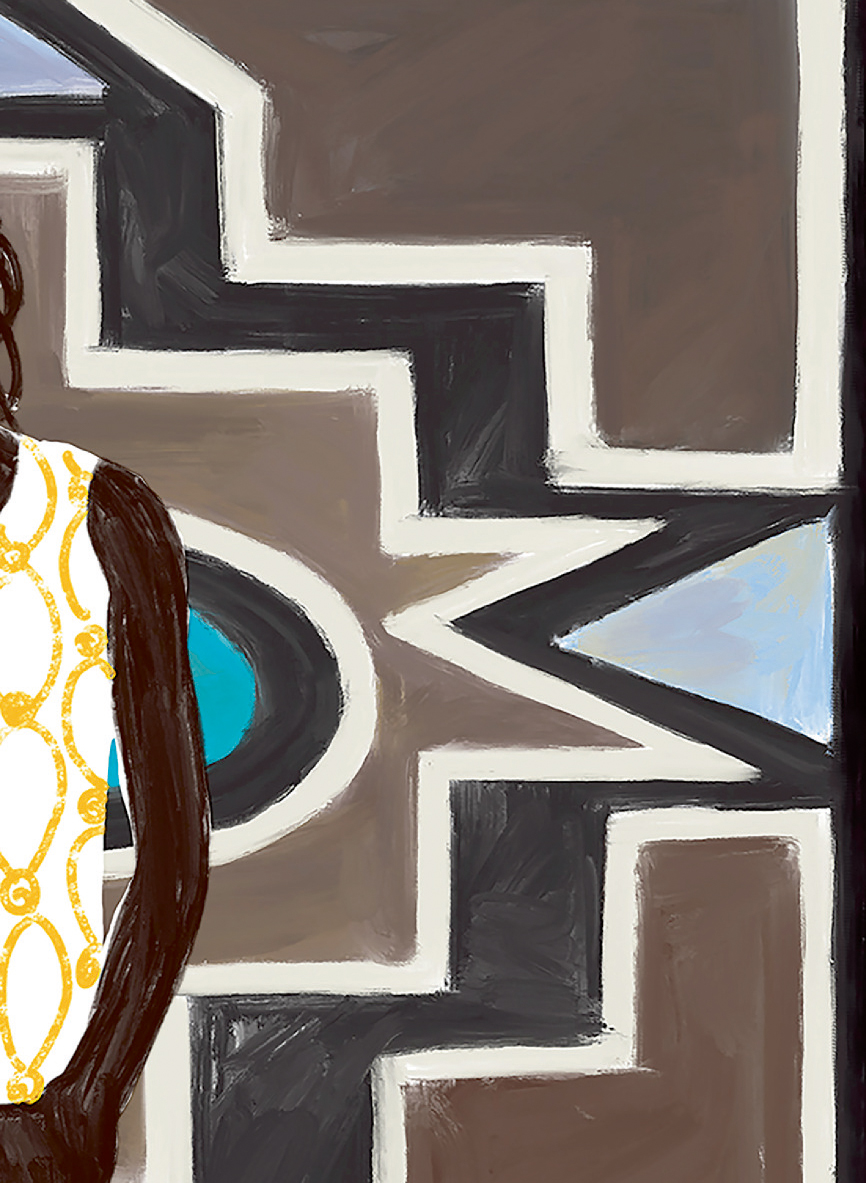 Wandbild Ndebele - Panel 7