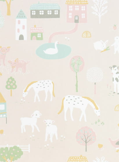 Tapete My Farm - Soft Pink