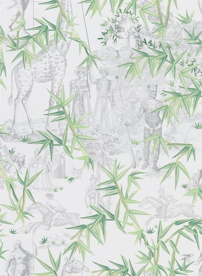 Papier peint Exotisme - Vert Buis