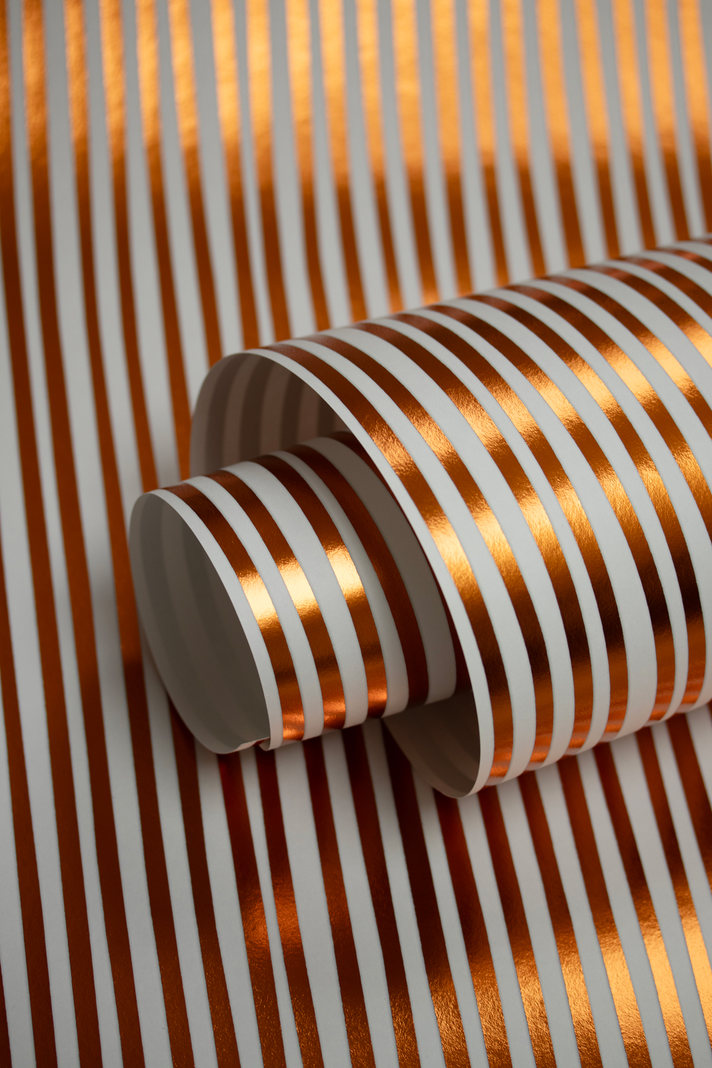Tapete Stripes / Strepen - Copper / Koper