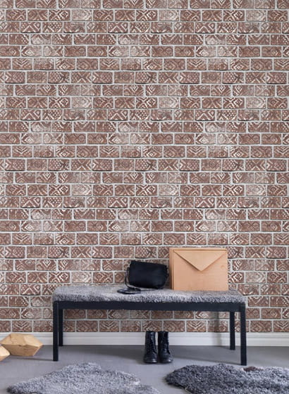 Wandbild Decorated Bricks