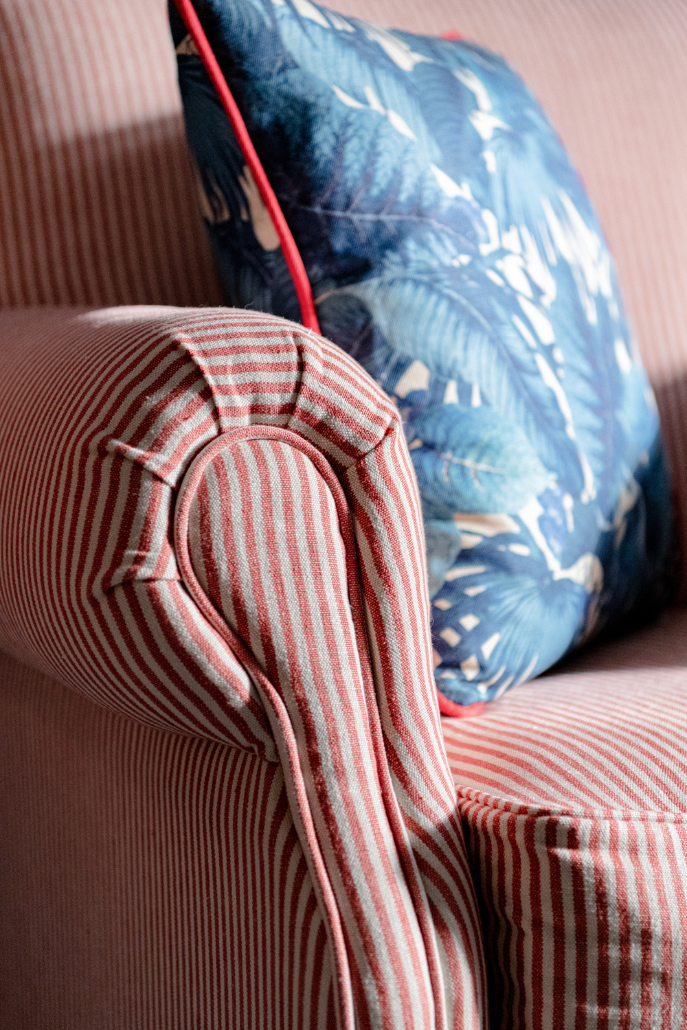 Stoff Rhubarb Stripe - Heavy Linen - FB00054