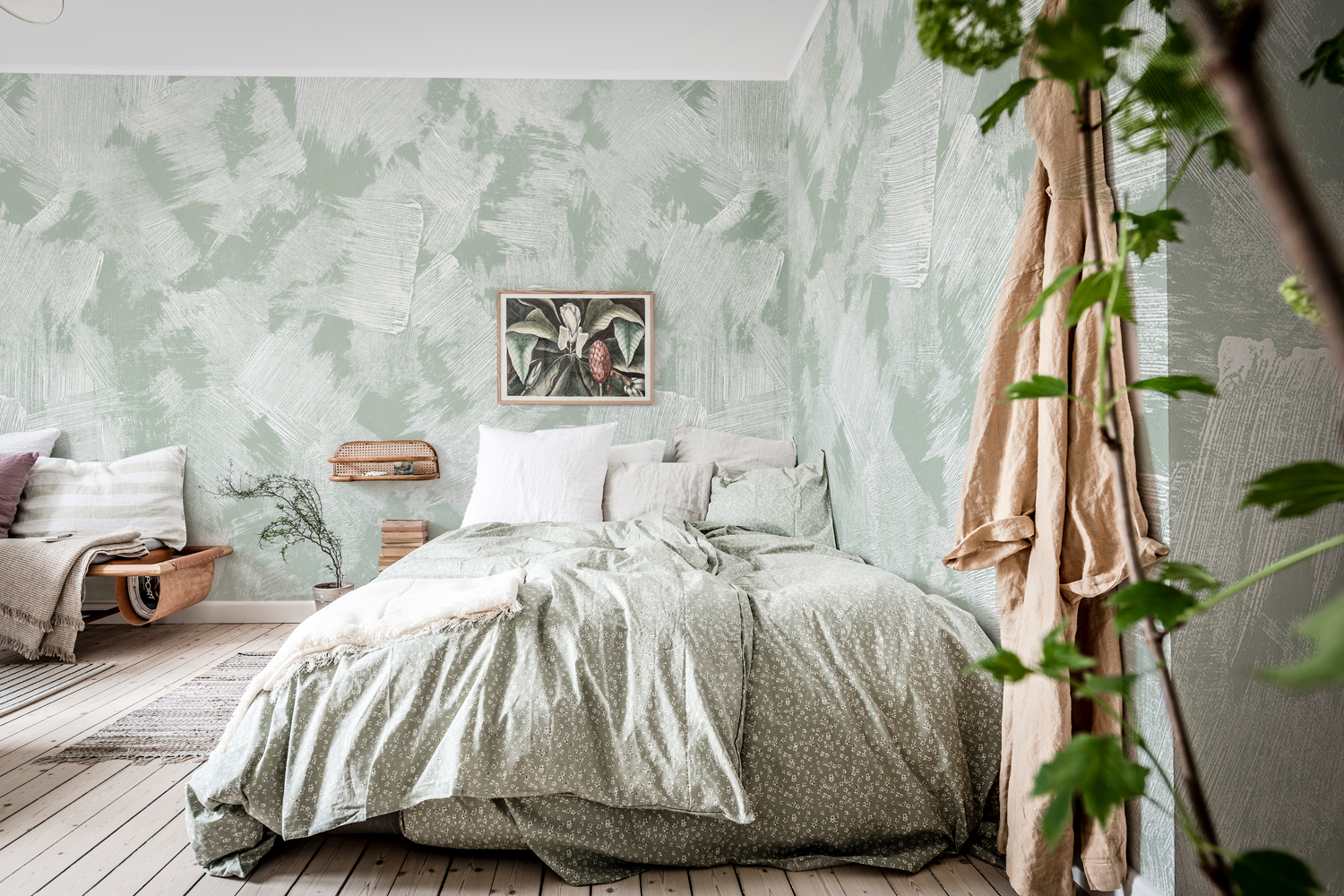 Wandbild Brush - green