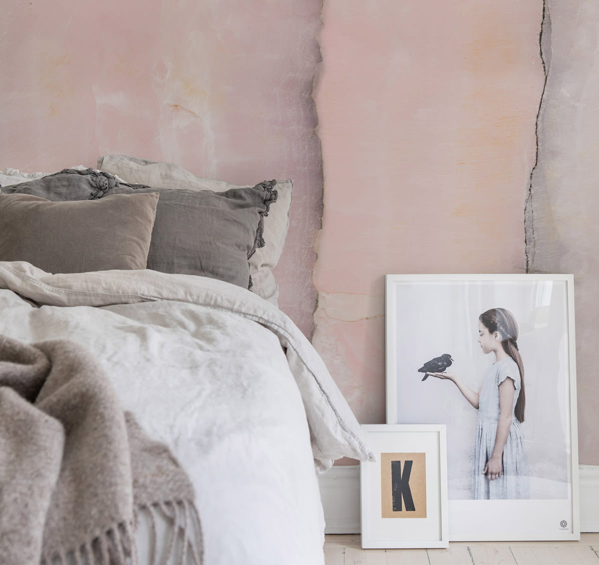 Wandbild Agate - Dusty Pink