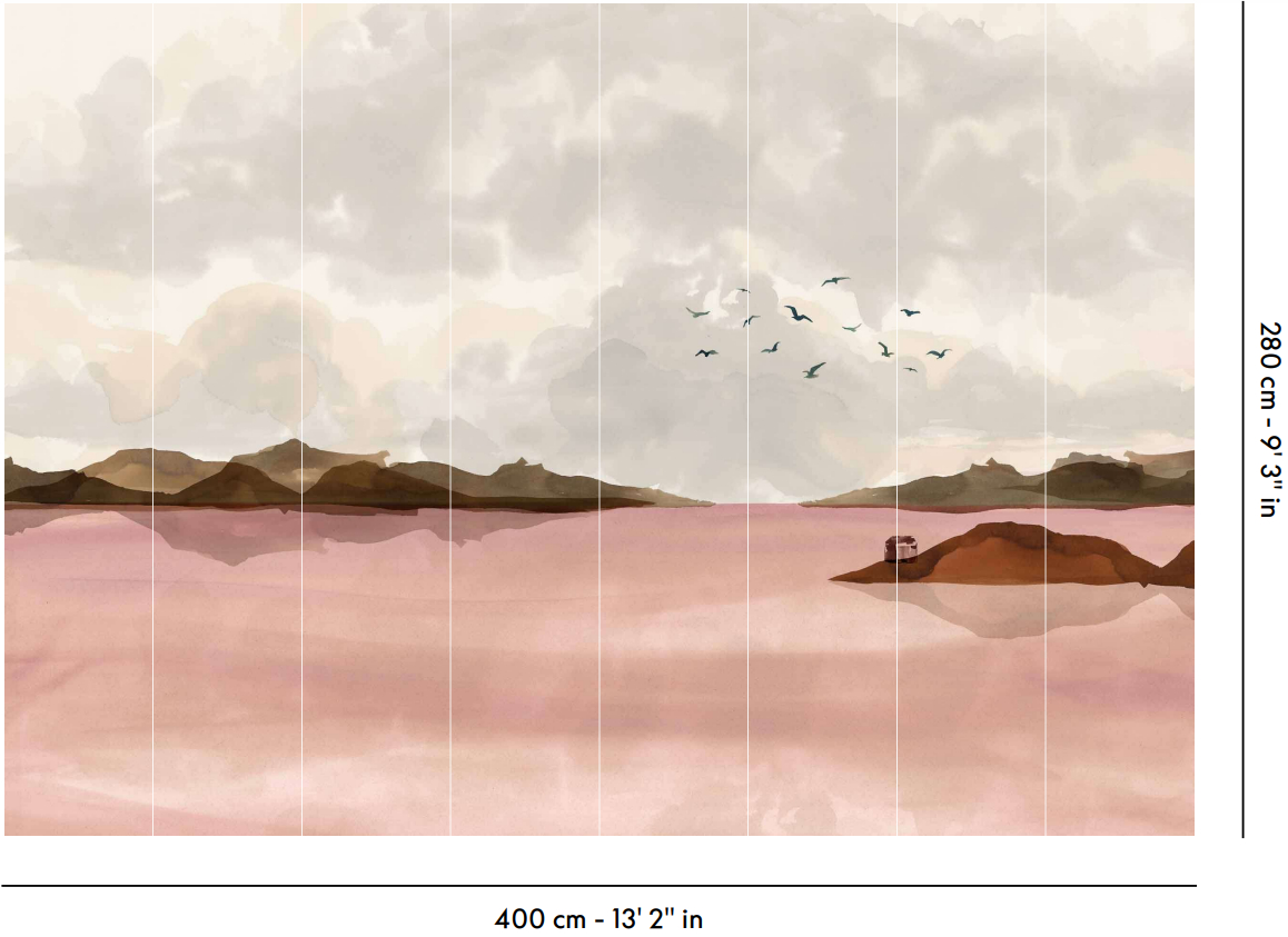 Wandbild Dungeness View - Pink