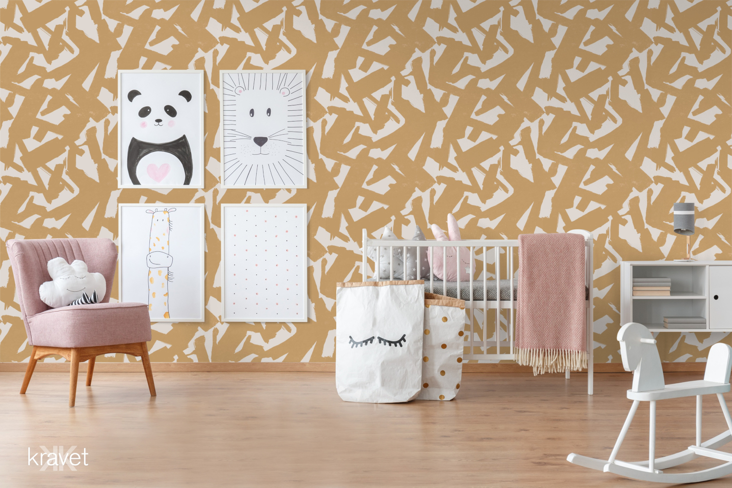 Tapete Bold Lines - Camel