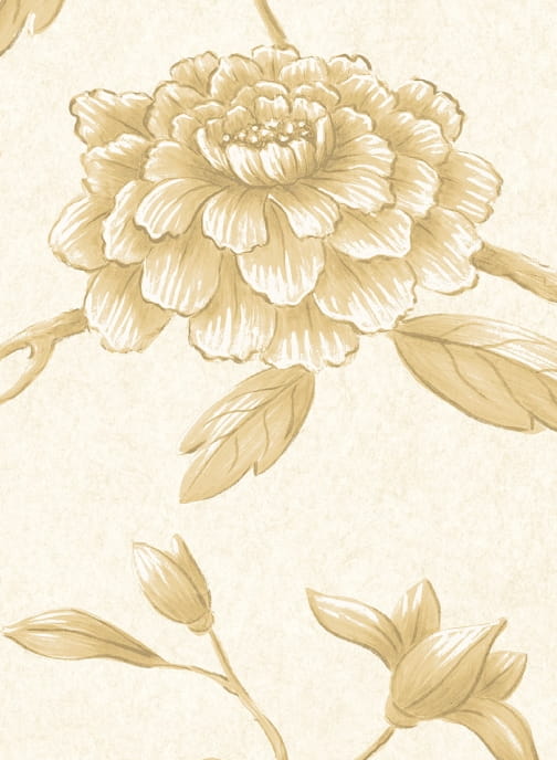 Tapete Jasper Peony - Buttermilk Reverse