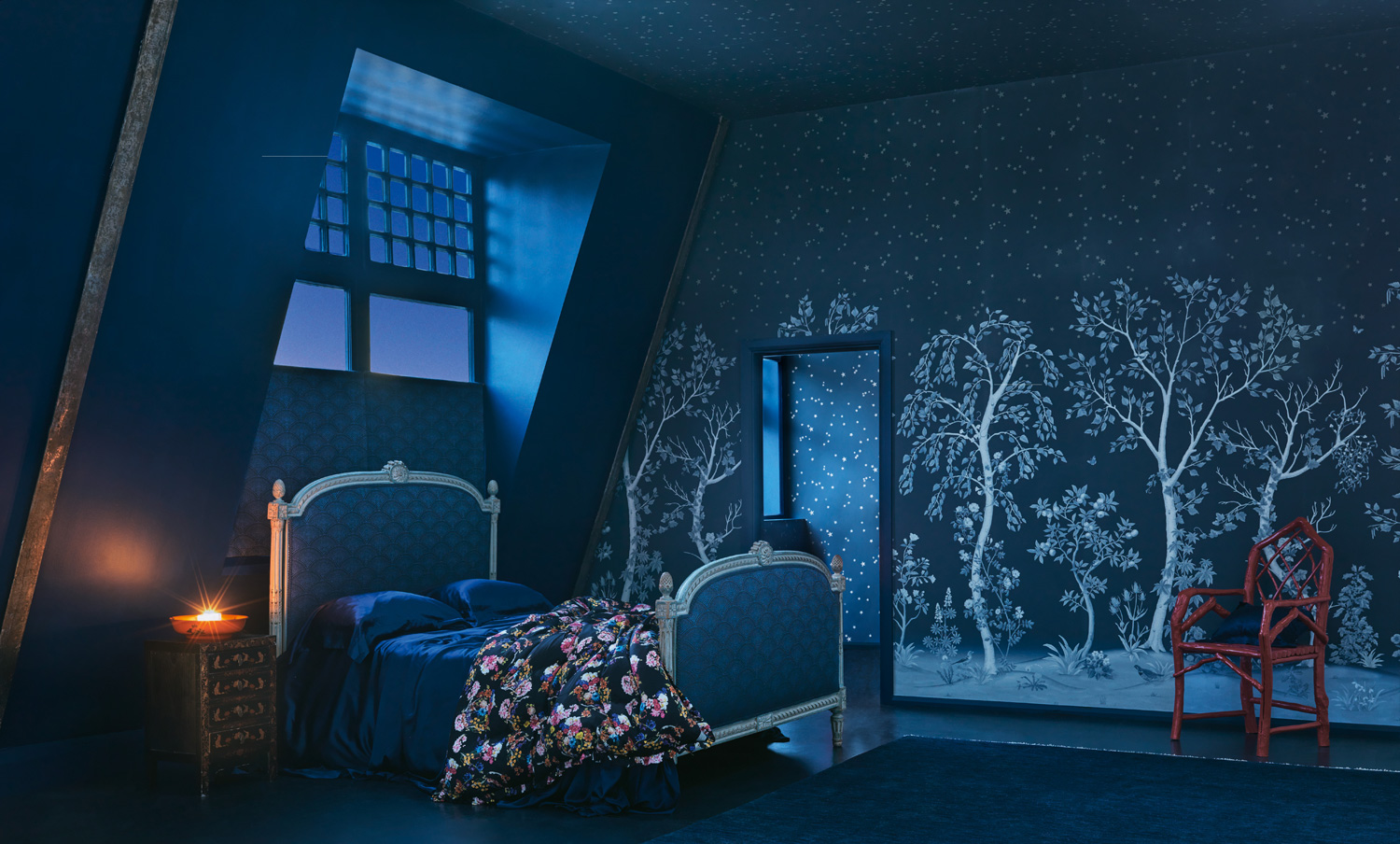 Wandbild Seasonal Woods - Midnight