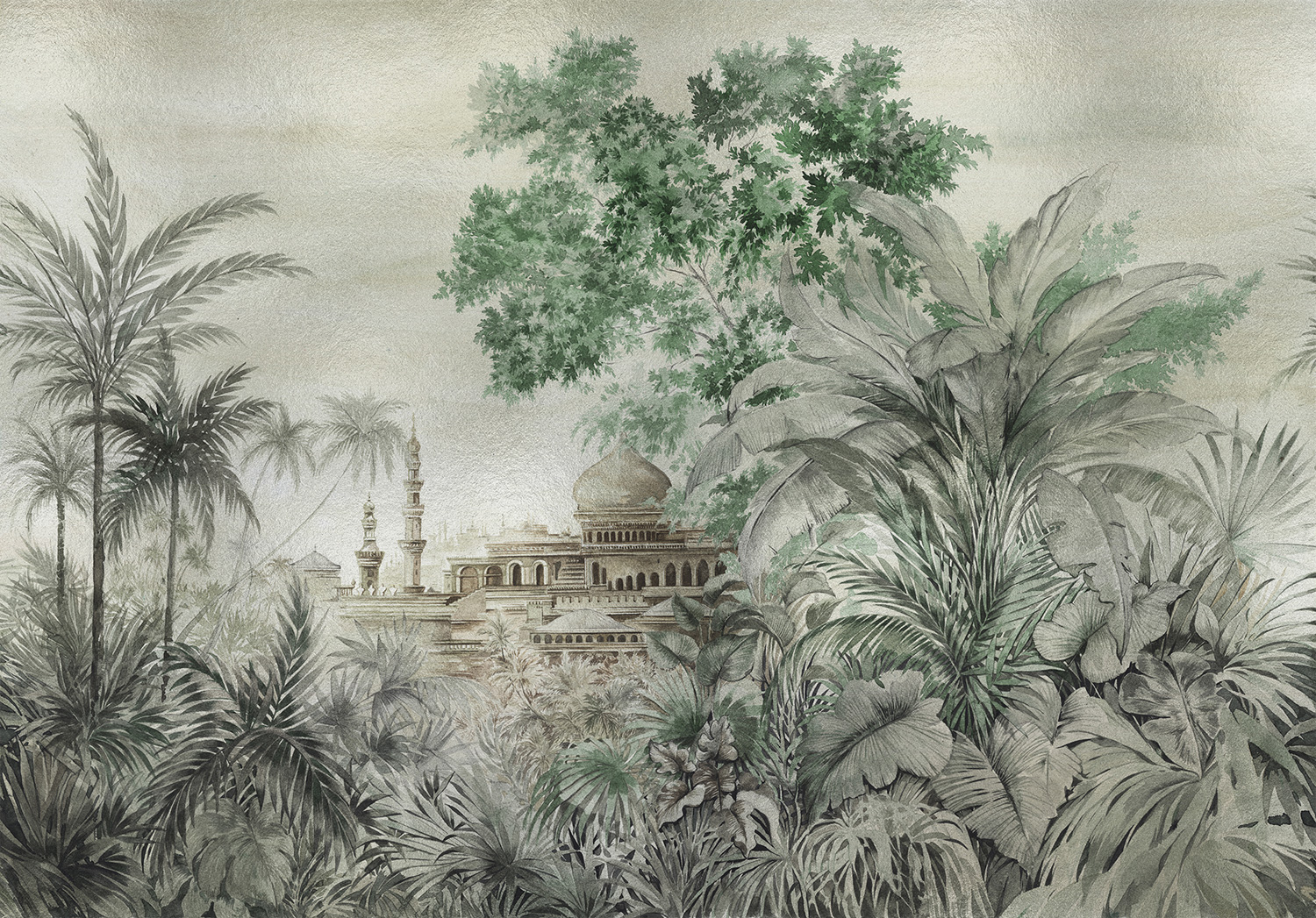 Wandbild Taj Majal Metallics - Silver