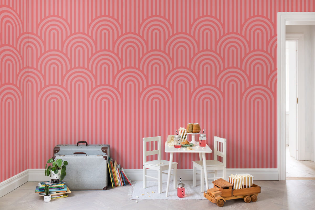 Wandbild Happy Hills - Bubble Gum