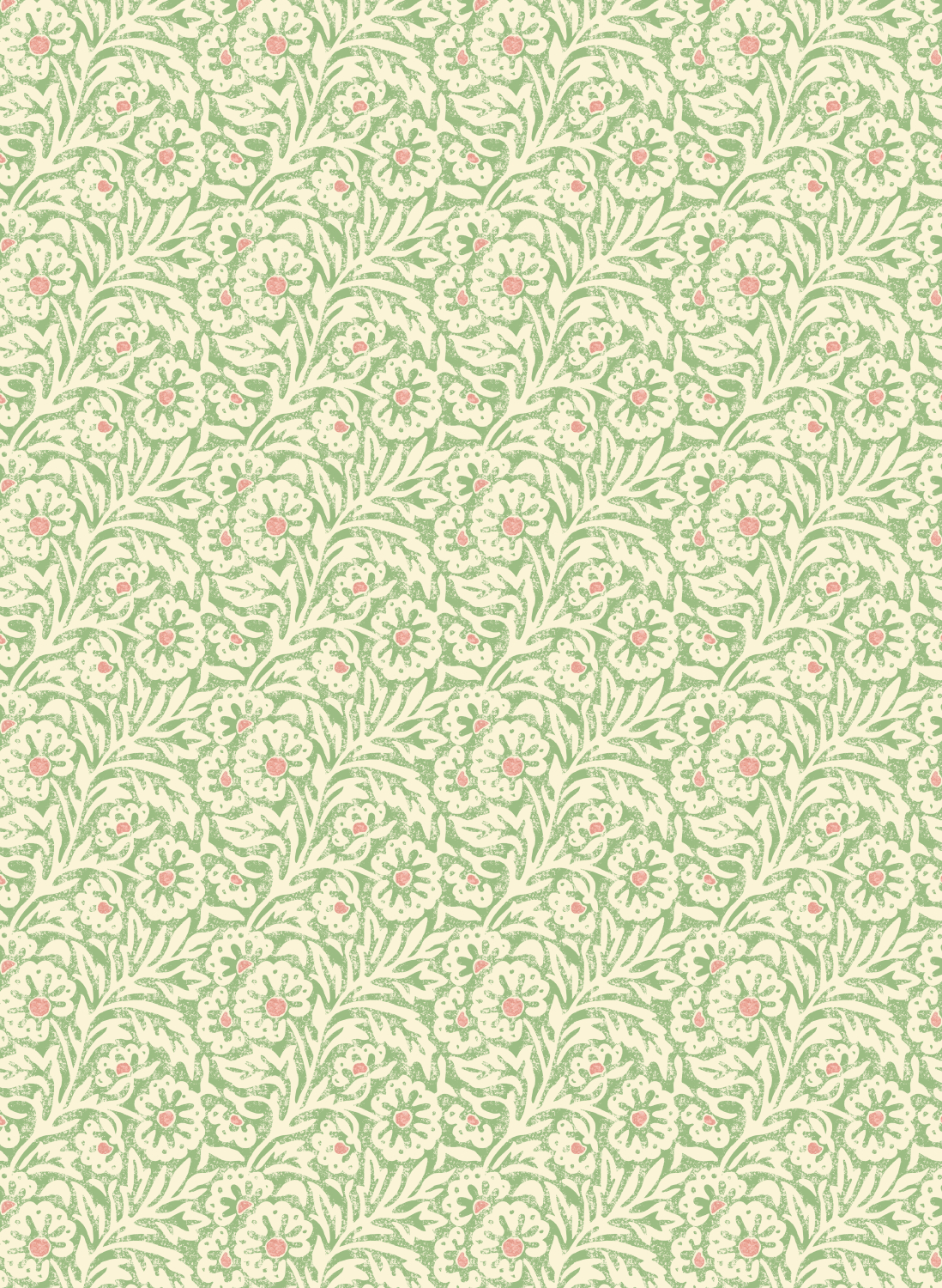 Tapete Flower Patch - green