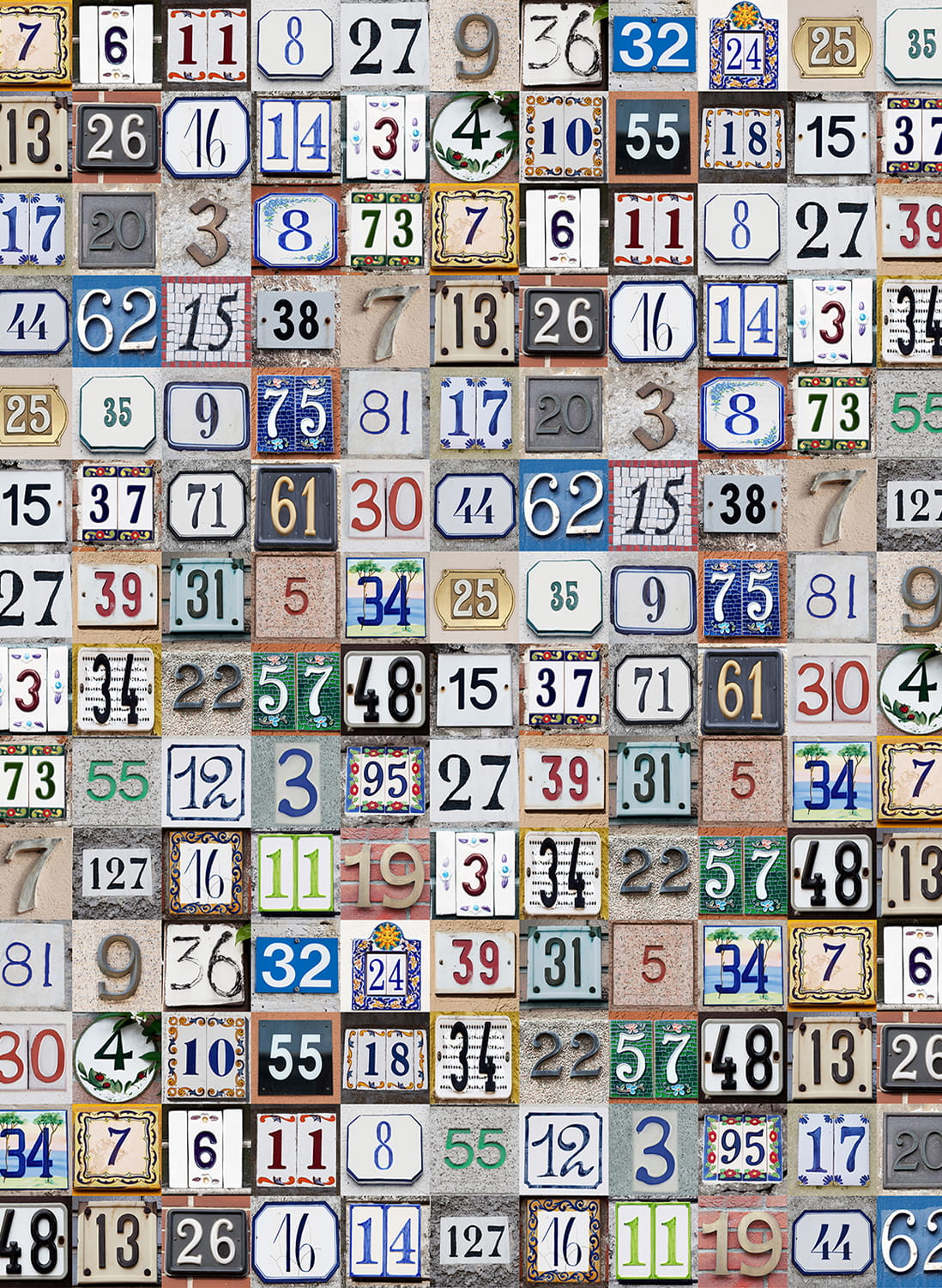 Tapete Tiny House Numbers - Colorful
