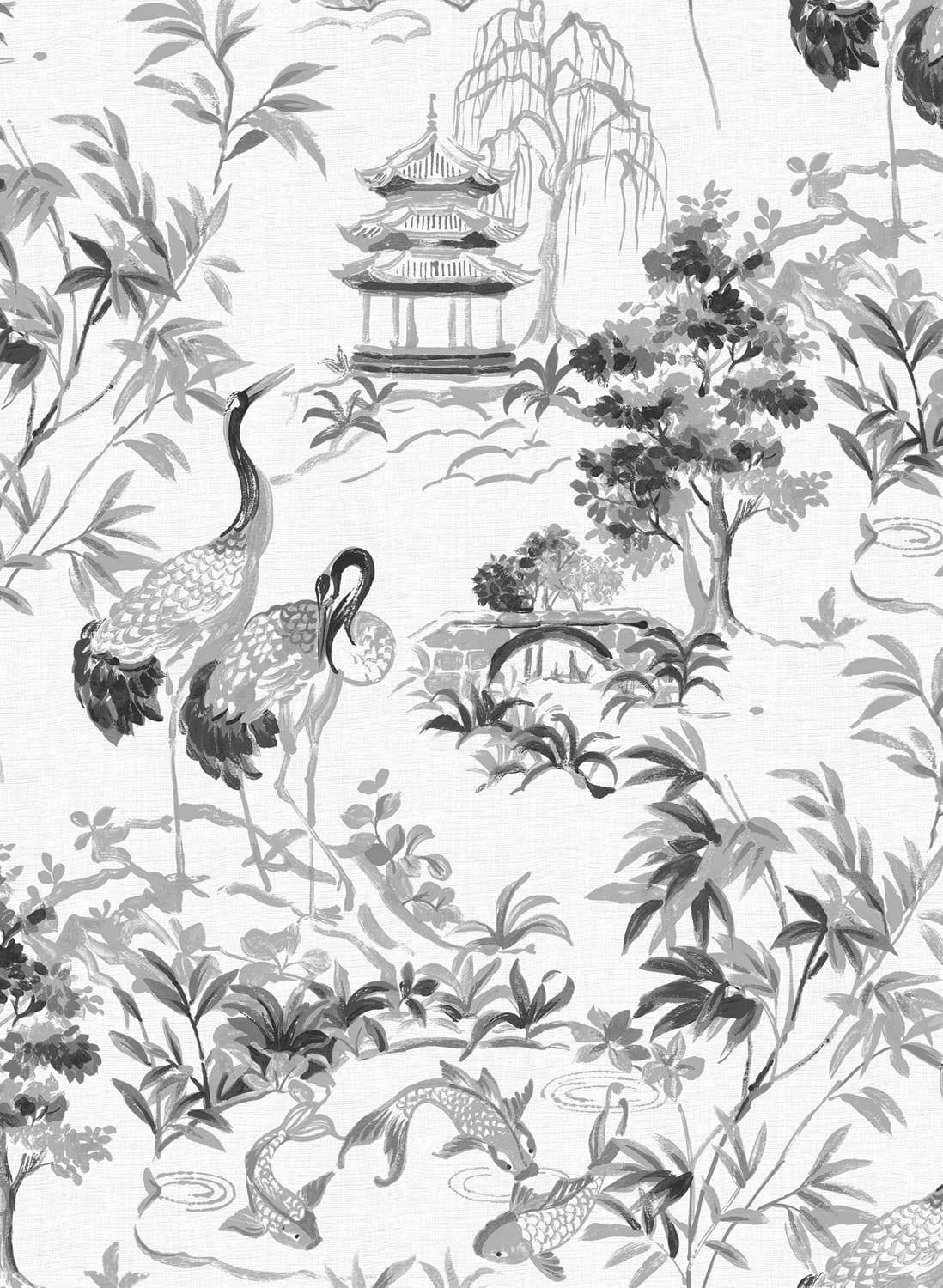 Tapete Ming Pagoda - Nacre