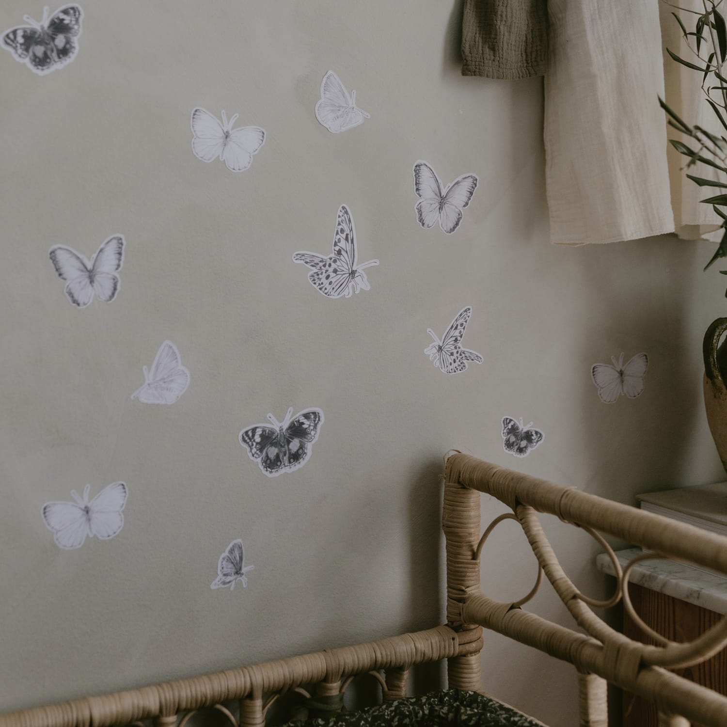 Wandsticker Butterfly - Grey