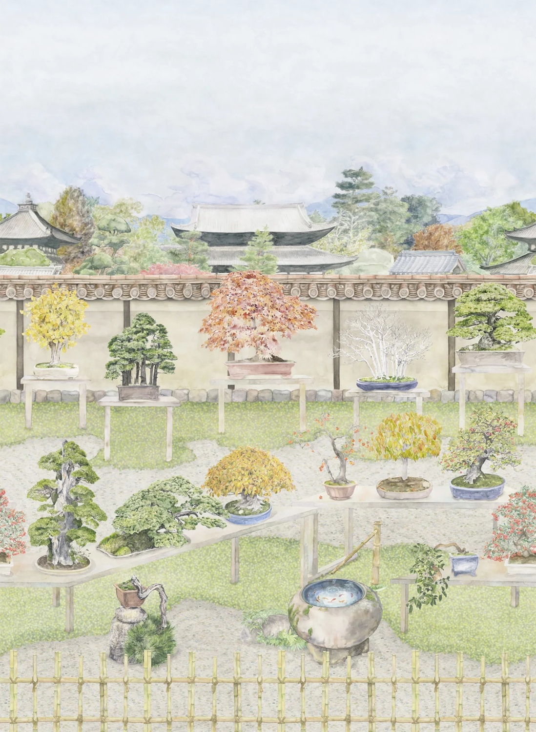 Tapete Bonsai Garden - Powder