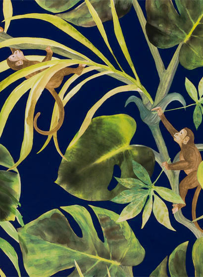 Tapete Monkey Business - Indigo