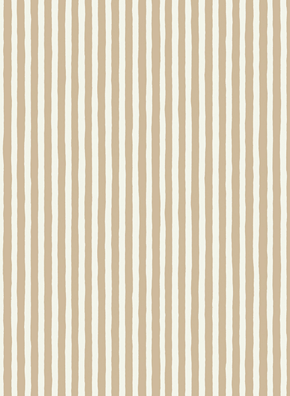 Tapete Hand Painted Stripe - Stepping Stone/ Skirting White