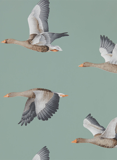 Tapete Elysian Geese - Blue Clay