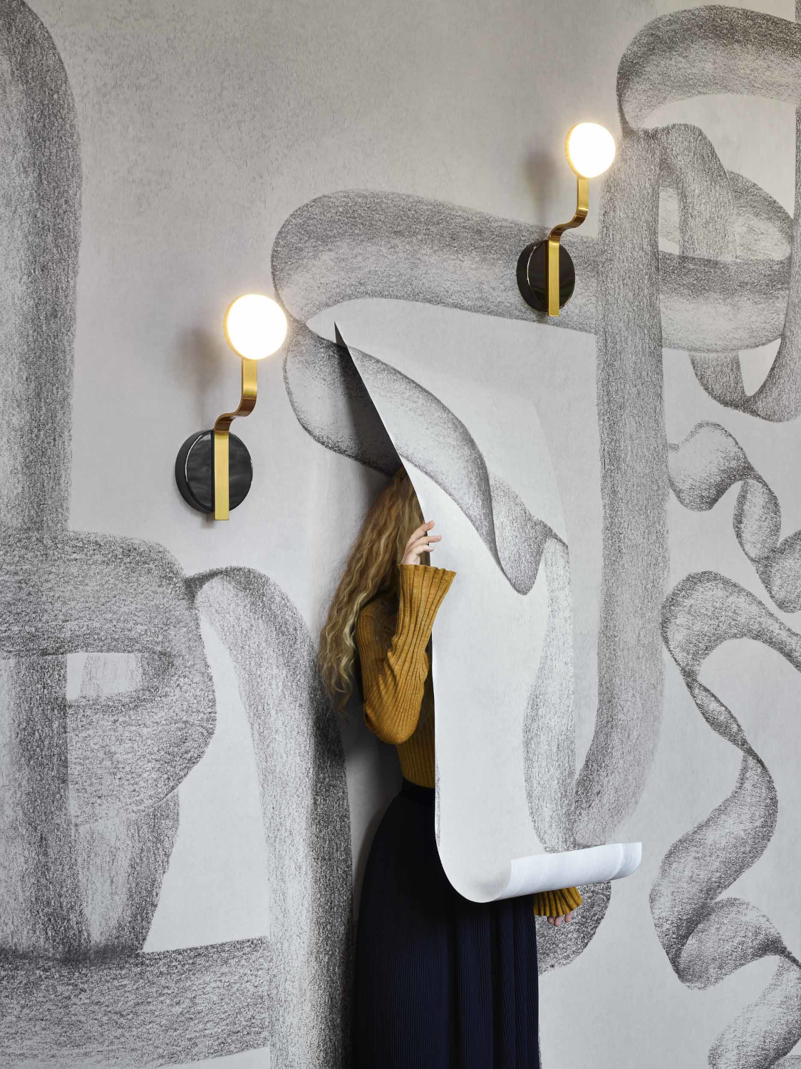 Wandbild Ribbon - Stone