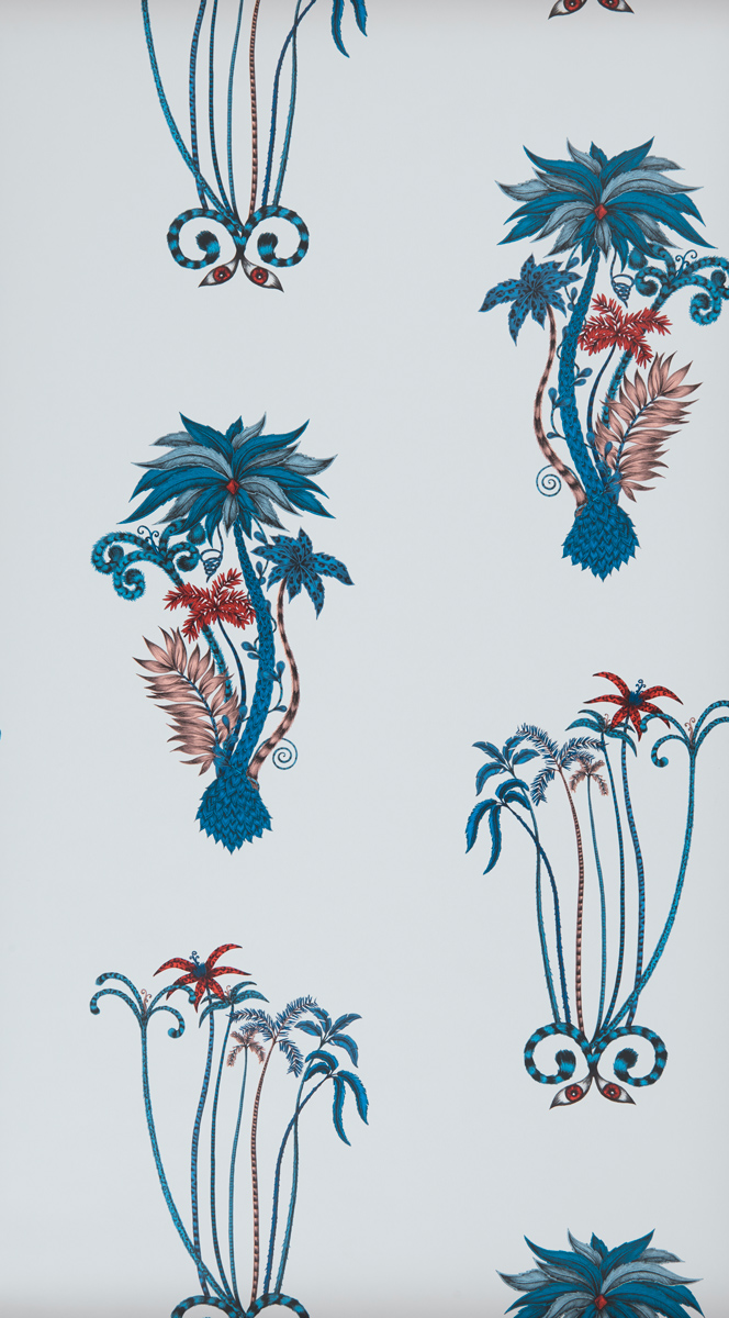 Tapete Jungle Palms - Blue