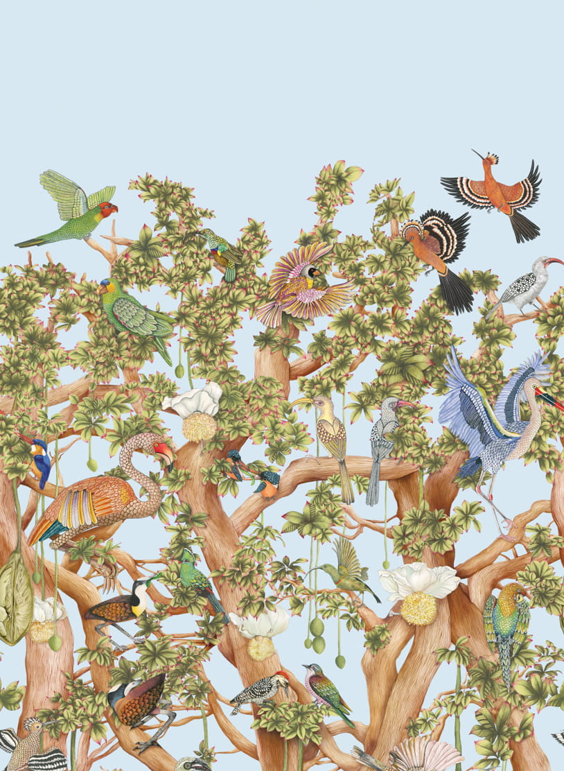 Tapete Tree of Life - Sky Blue