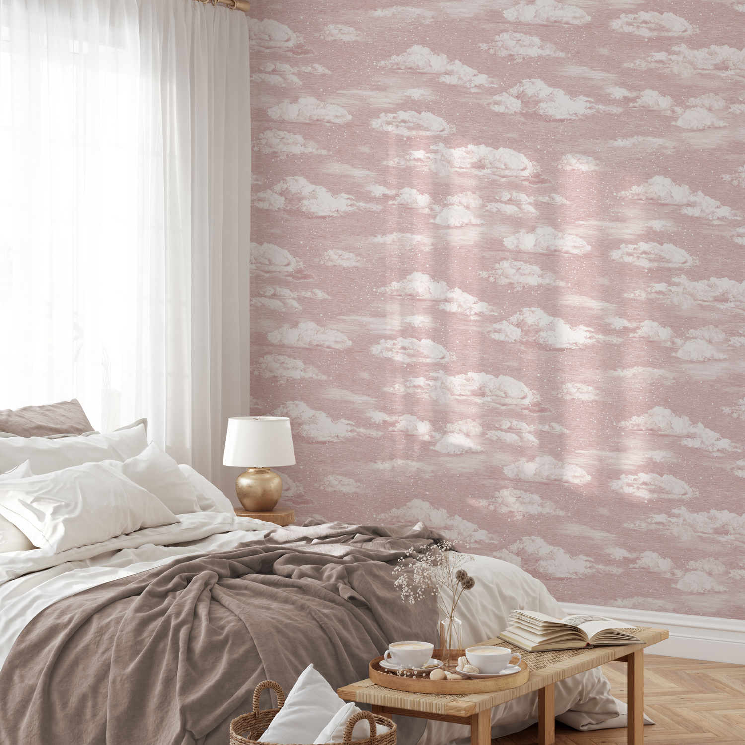Tapete Clouds - Pink