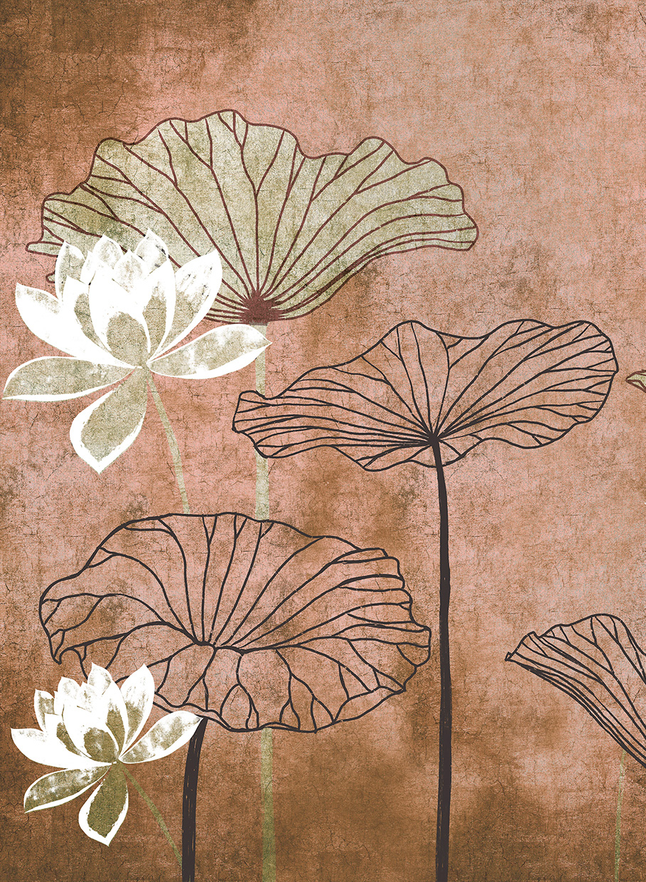 Wandbild Nympha Metallics - Silver