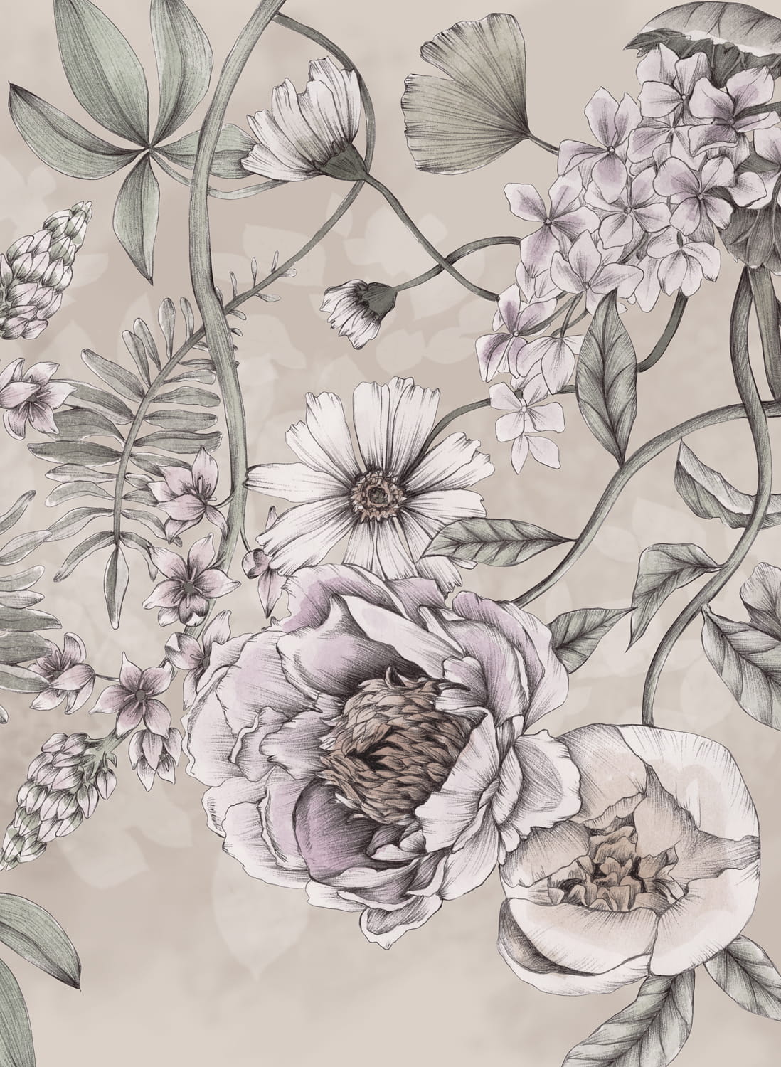 Wandbild Spring Flower - Sand