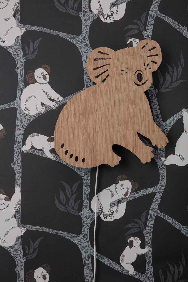 Tapete Koala - Dunkel Grün