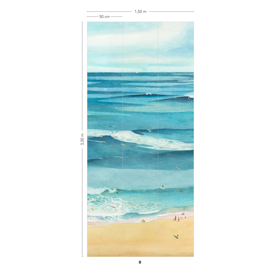 Wandbild Surf Guethary - Panel 4/5/6