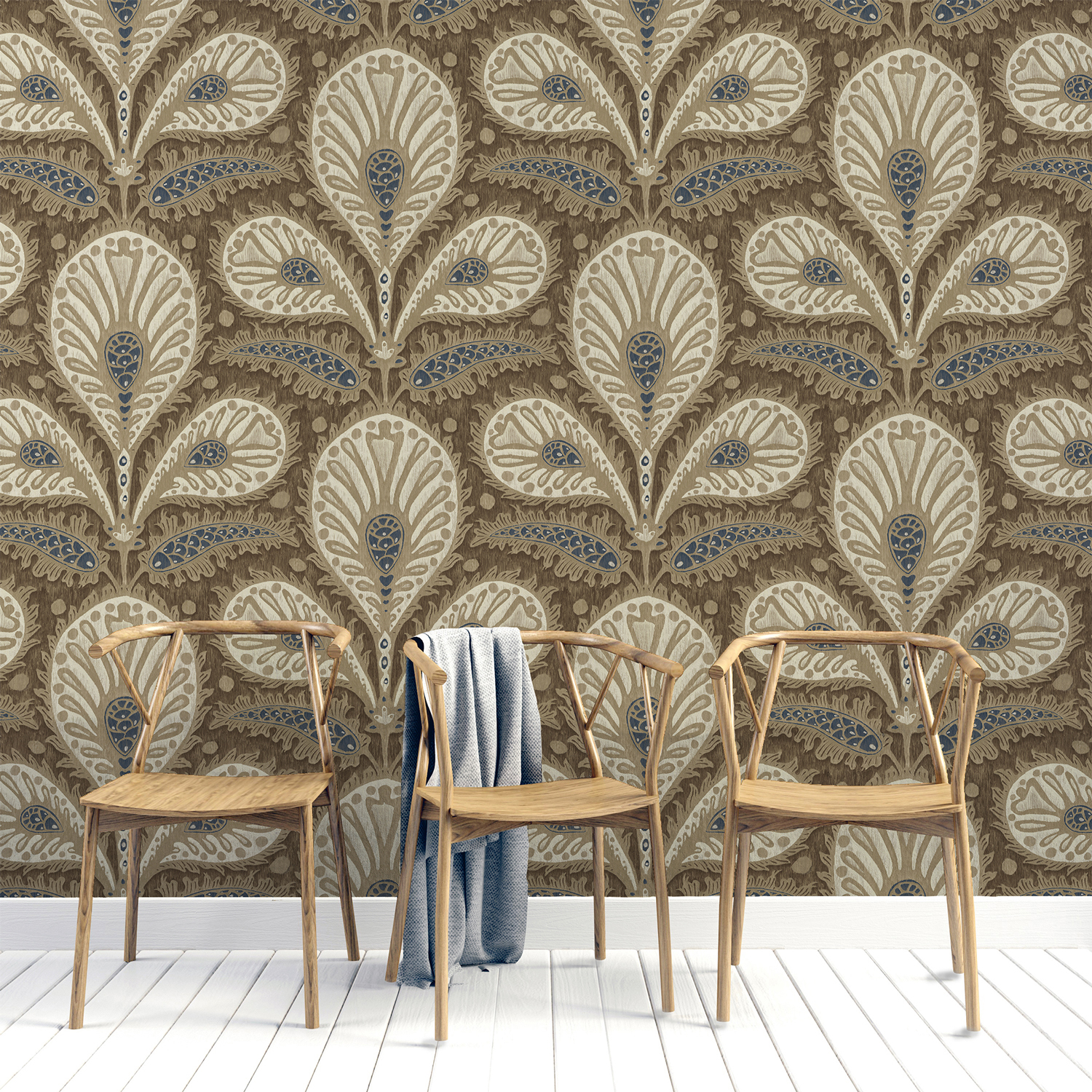 Tapete Ikat Clover - Brown