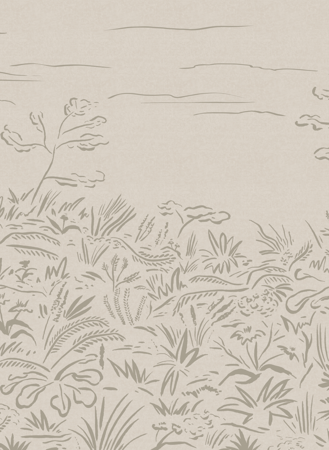 Wandbild Floral Cave - Grey