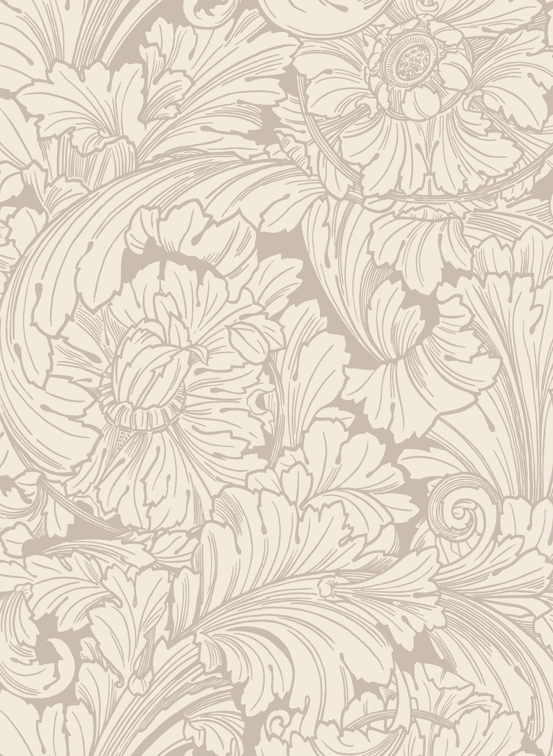 Tapete Acanthus - Cream & Pebble