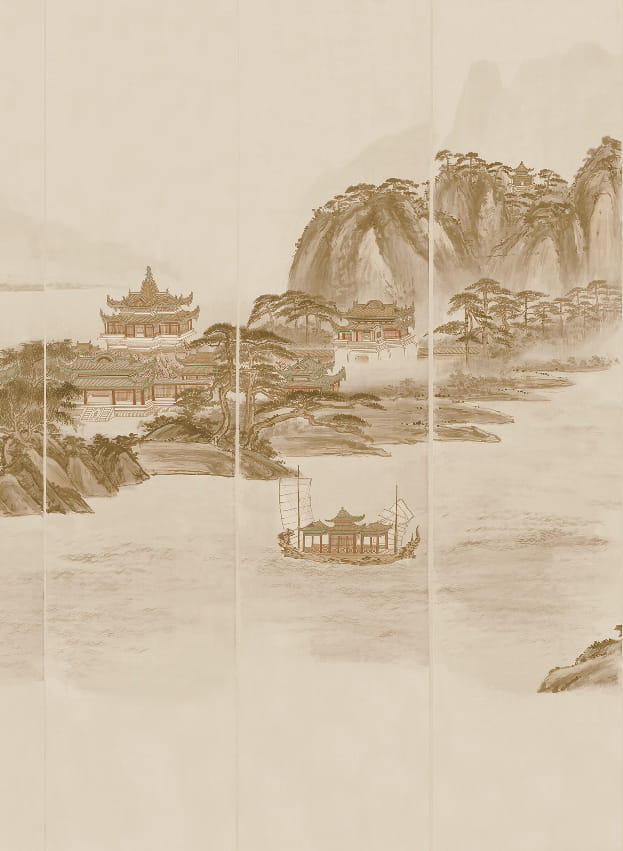 Wandbild Kaisui - Sepia Panel 6