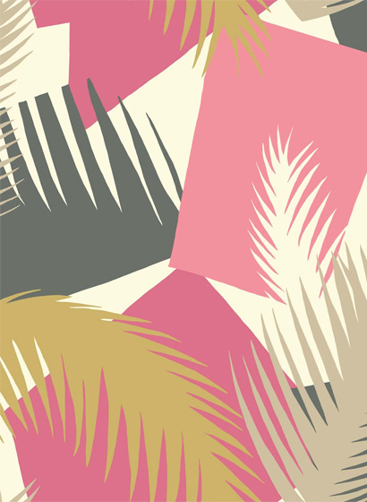 Tapete Deco Palm - Pink