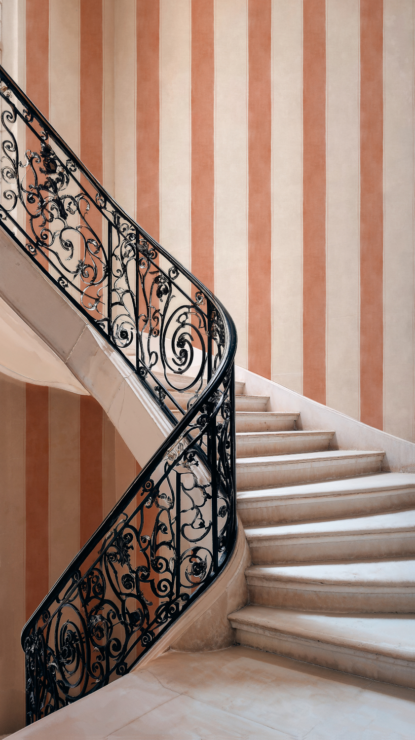 Tapete Florentine Stripe - Peach