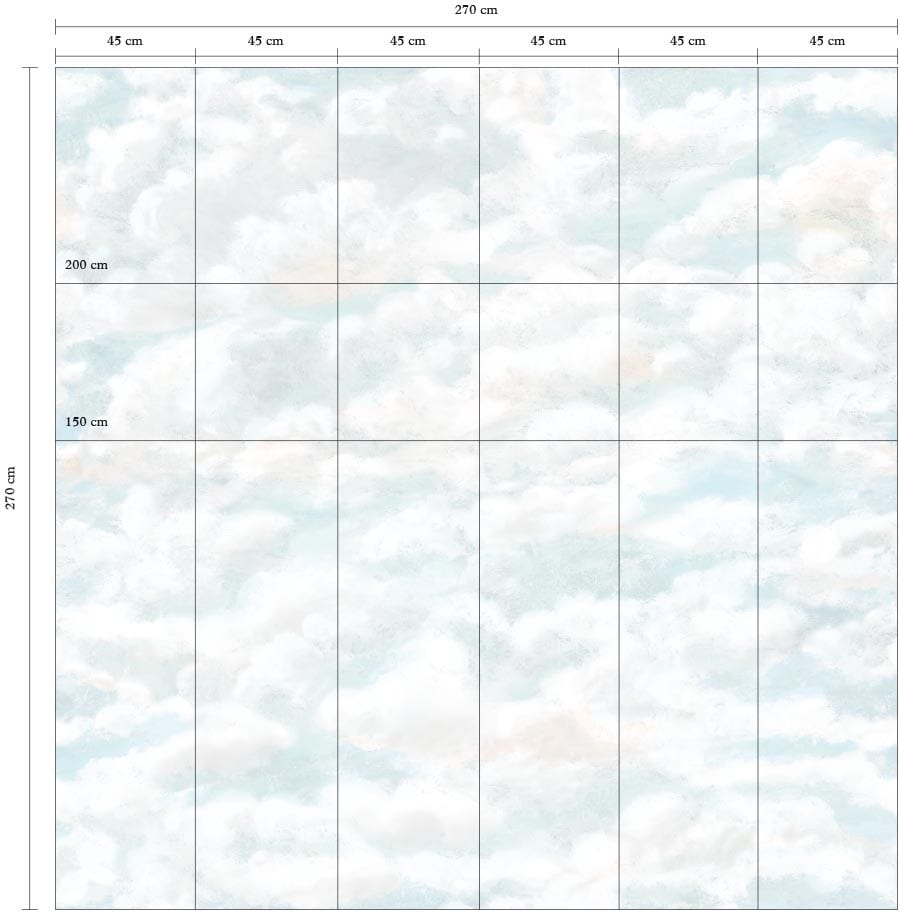 Wandbild Himmel - Light Blue