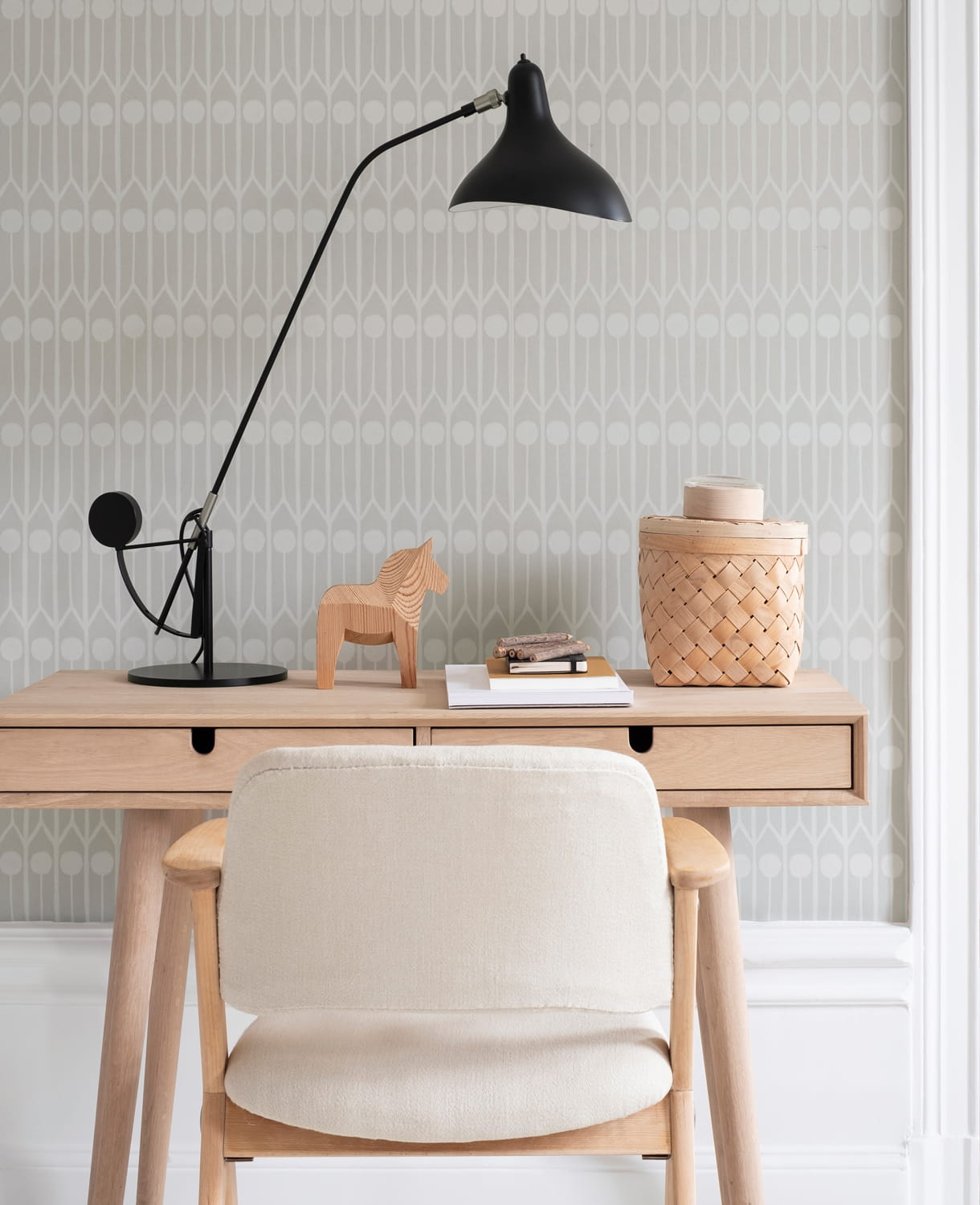 Tapete Feathers - Grey/ Sandstone